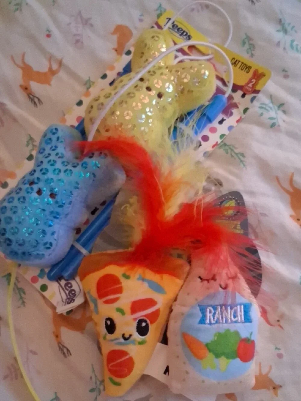 NWT! Peeps Bunny & QUiRKY KiTTY Catnip Toys